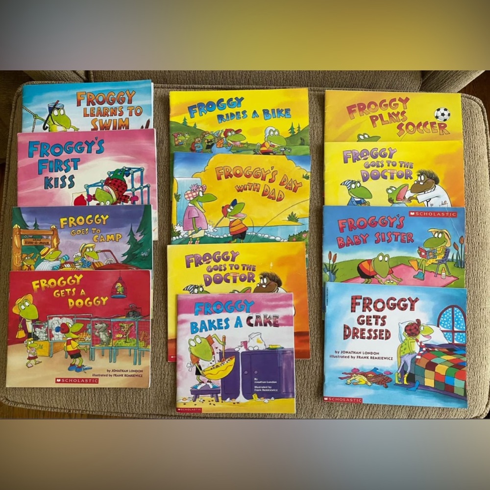 Frogger book series and Ty Frog bundle